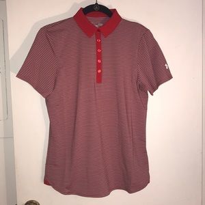 ❗️NWT❗️ Under Armour Red & Gray Golf Polo